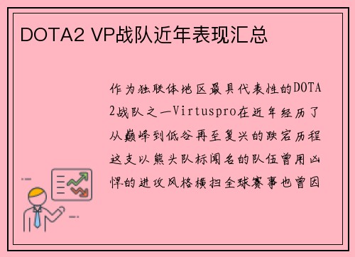 DOTA2 VP战队近年表现汇总